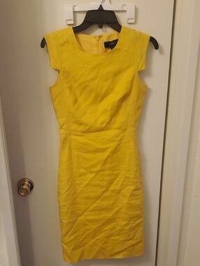 Sleeveless Yellow Midi Sheath Dress by J. Crew